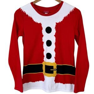 Wondershop Red & White Santa Pajama Sweater Top Christmas Women's Size XS